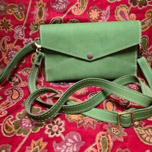 🏜️Portland Leather Goods Modified Envelope Crossbody in Succulent Brush Leather